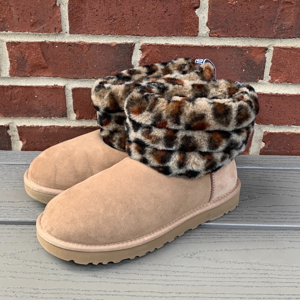UGG Mini Fluff Quilted Animal Print Boot